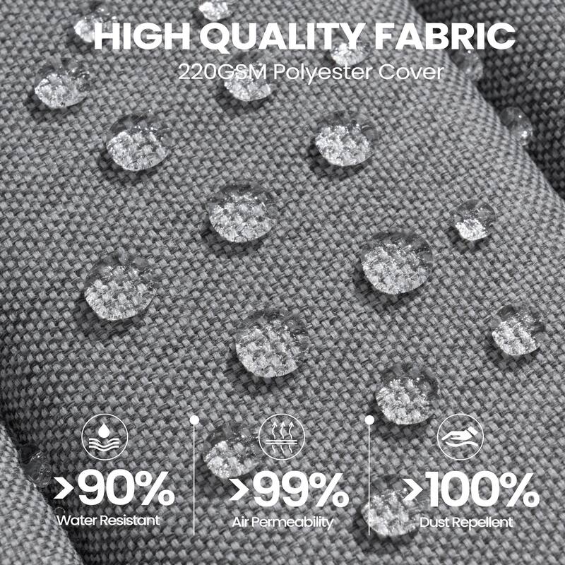 Pellebant Outdoor Chaise Lounge Cushions Patio Lounger Pad with Straps