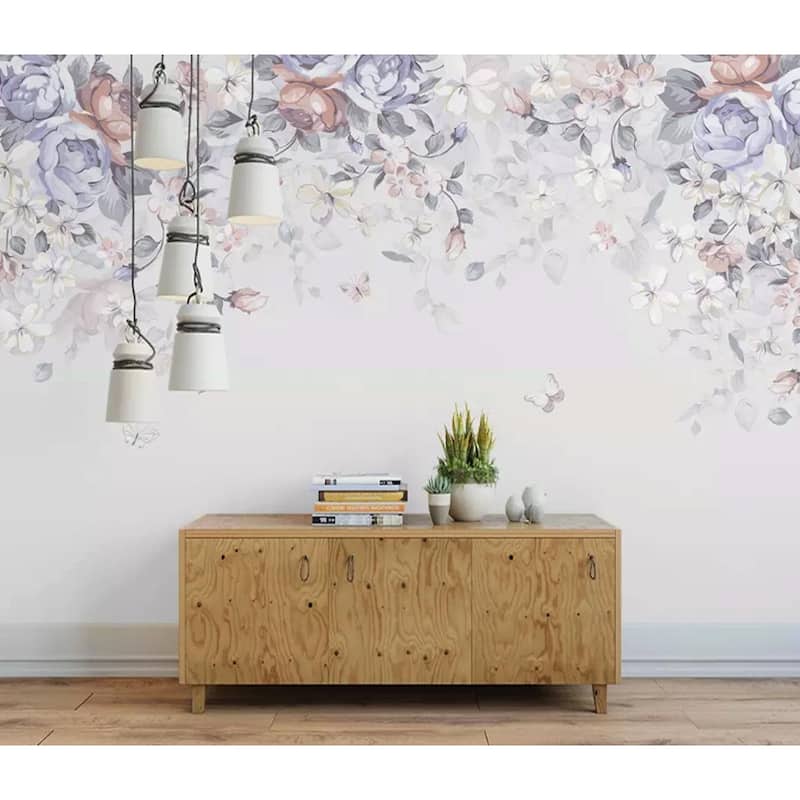 GK Wall Design Dark Floral Soft Vintage Blossom Removable Wallpaper