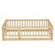 preview thumbnail 12 of 102, Montessori Floor Bed with Fence Guardrail and Removable Door Toddler Floor Wood Bed Frame for Kids Boys Girls Children's Room