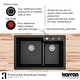 preview thumbnail 10 of 54, Karran Top Mount Large/Small Bowl Quartz Kitchen Sink - 33" x 22" x 9" - 33" x 22" x 9"