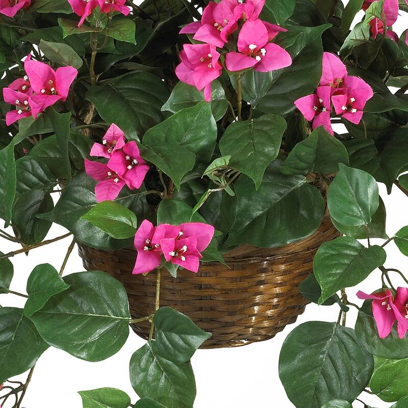 Silk Plant Hanging Basket - Decorative Home Accent