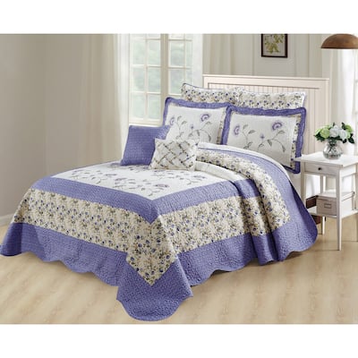 Serenta Oversized Saigon 7 Piece Bedspread Set, Queen and King