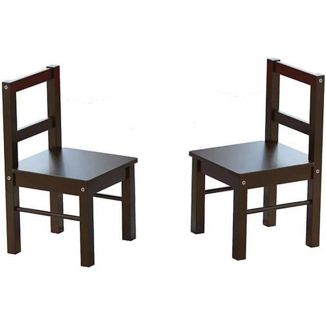 UTEX Child's Wooden Chair Pair for Play or Activity Lego Table, Set of 2