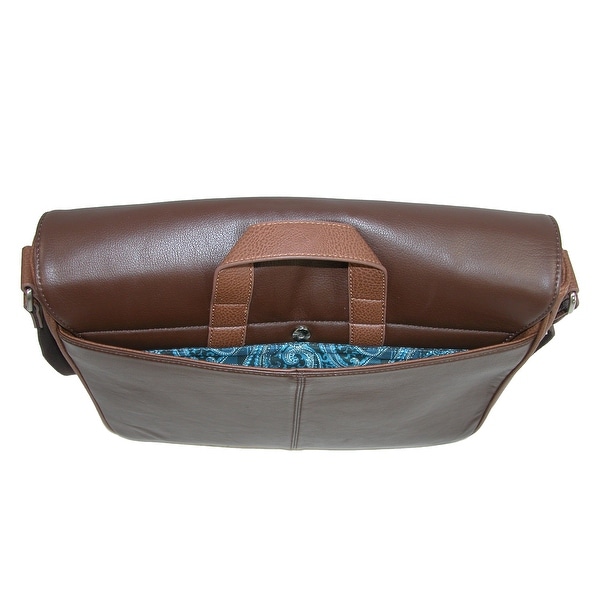robert graham mulberry leather messenger bag