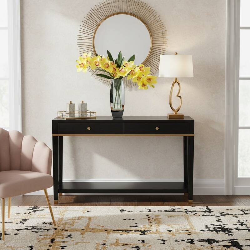 Orchid Arrangement in Mirror Vase - 24