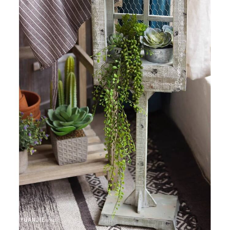 Hanging Faux Mini Leaf Garland 27.5" Long