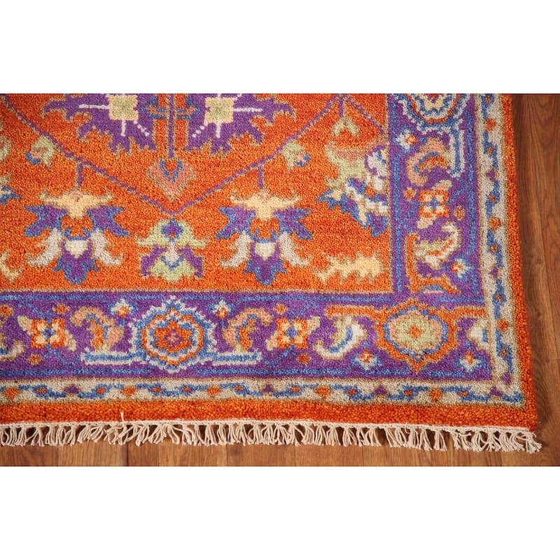 Heriz-Serapi Oriental Accent Rug Handmade Grey Wool Carpet - 3'0"x 4'11"