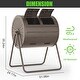 preview thumbnail 9 of 13, Outdoor Dual Chamber Tumbler Compost Bin 360° Dual Chamber Rotary Composter, 37.5 Gallon