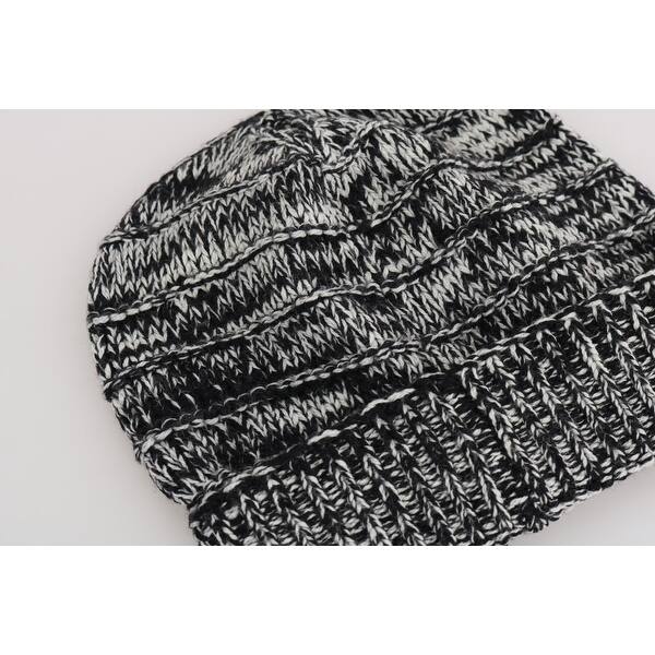 Shop Dolce Gabbana Gray White Wool Winter Men S Beanie One