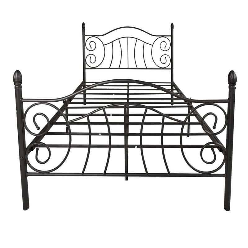 BANSA ROSE Iron Frame Bed Retro Butterfly Solid Metal Bed Frame