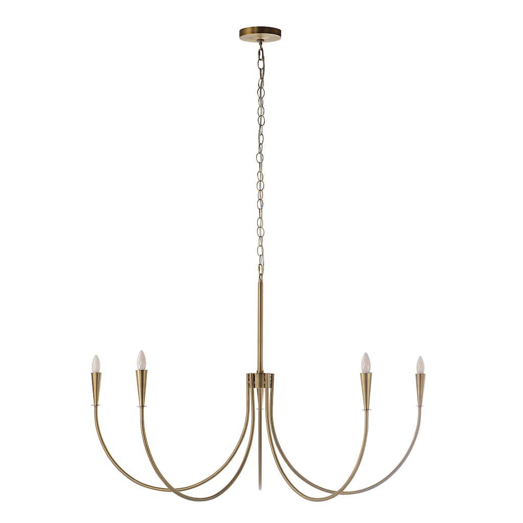 Renwil Luzon 90" Height Ceiling Fixture, Plated Dark Antique Brushed Brass
