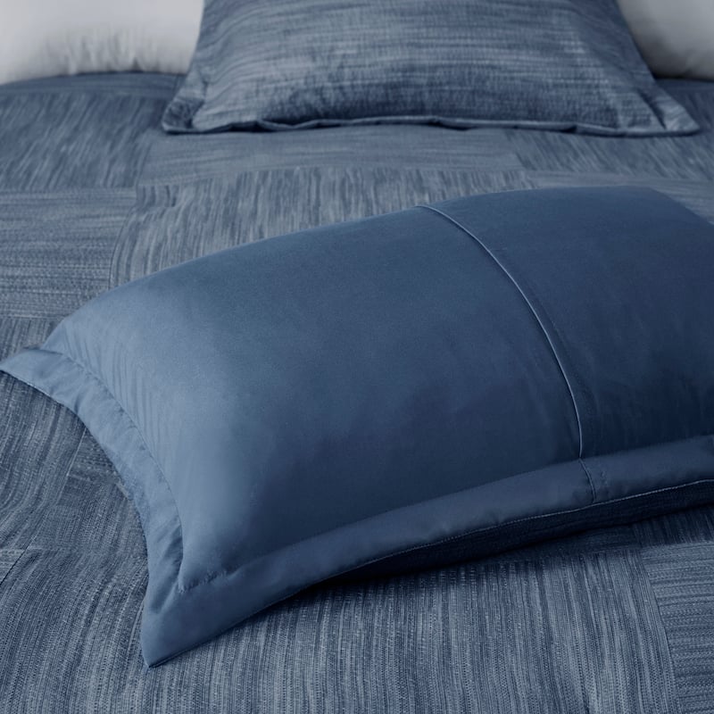 Madison Park Clayton 7 Piece Printed Seersucker Comforter Set