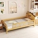 preview thumbnail 13 of 20, Twin Montessori Bed for Kids with House-Style Headboard and Storage Shelf
