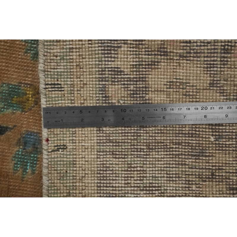 Hand Knotted Oriental 100% Wool Carpet Traditional Floral Oranges & Rust Tabriz Area Rug - 13' 0'' X 9' 9''
