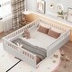 preview thumbnail 5 of 19, Full Floor Bed Frame with Fence,Wood Kids Floor Beds Frame for Bedroom