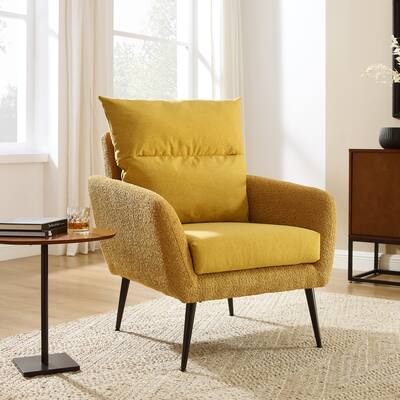 Art Leon Modern Upholstery Accent Chair with Removable Cushion