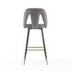 preview thumbnail 35 of 45, Modern Set of 2 Barstools with Nailheads