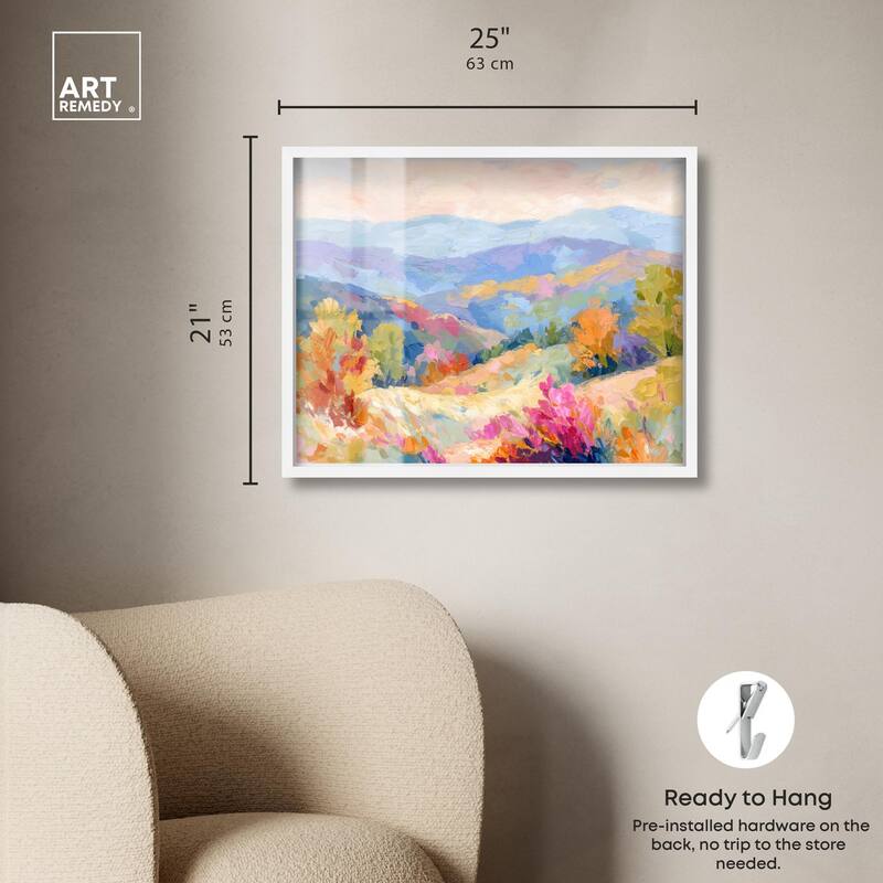 Colorful Valley II Shadowbox by Art Remedy