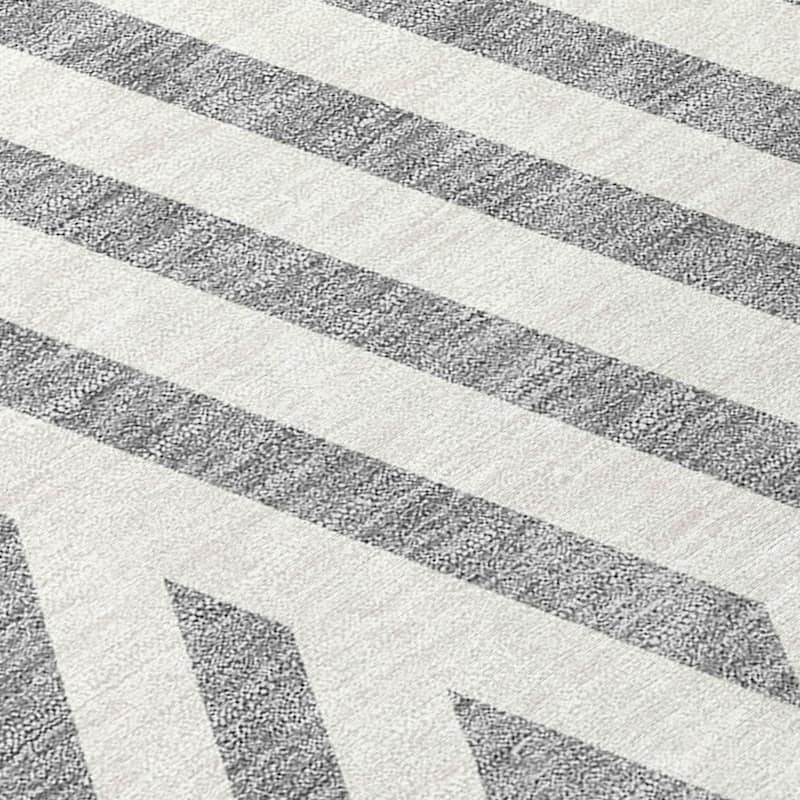 Machine Washable Indoor/ Outdoor Modern Diamonds Chantille Rug