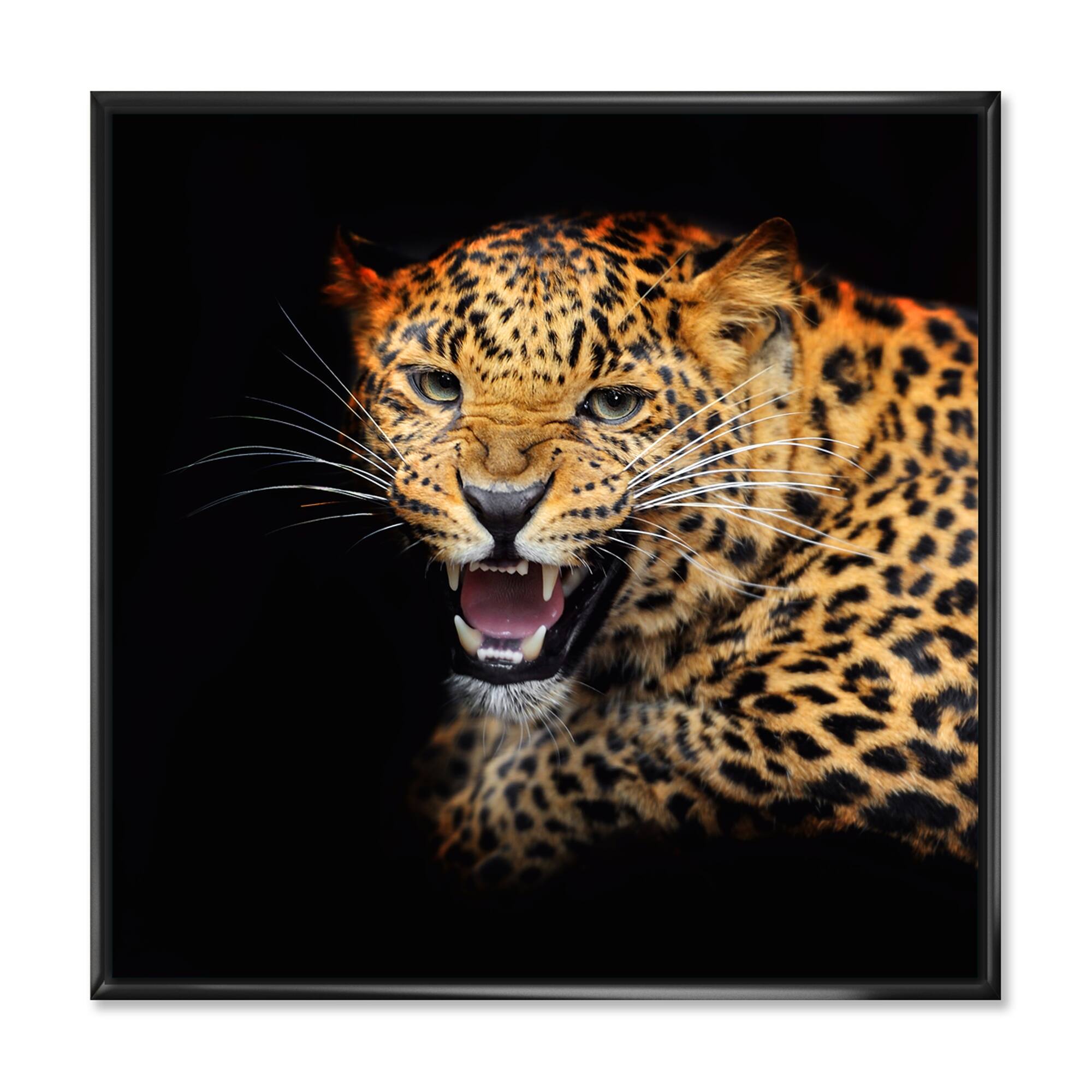 Designart "Portrait Of Leopard In Its Natural Habitat" Traditional