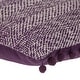 preview thumbnail 4 of 2, Woven Square Throw Pillow with Pom Pom - 18" - Purple