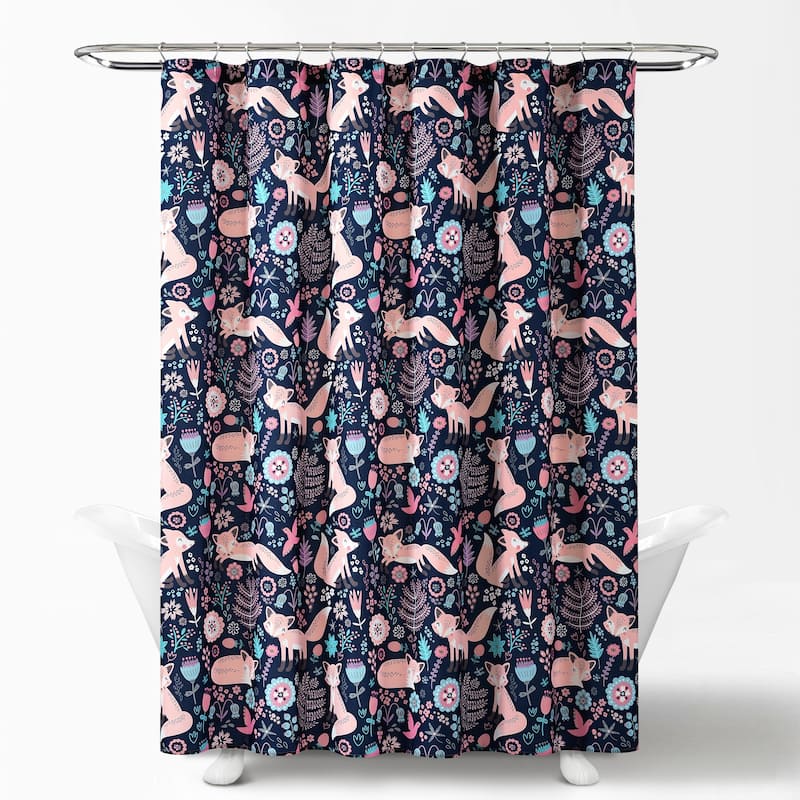 Lush Decor Pixie Fox Shower Curtain