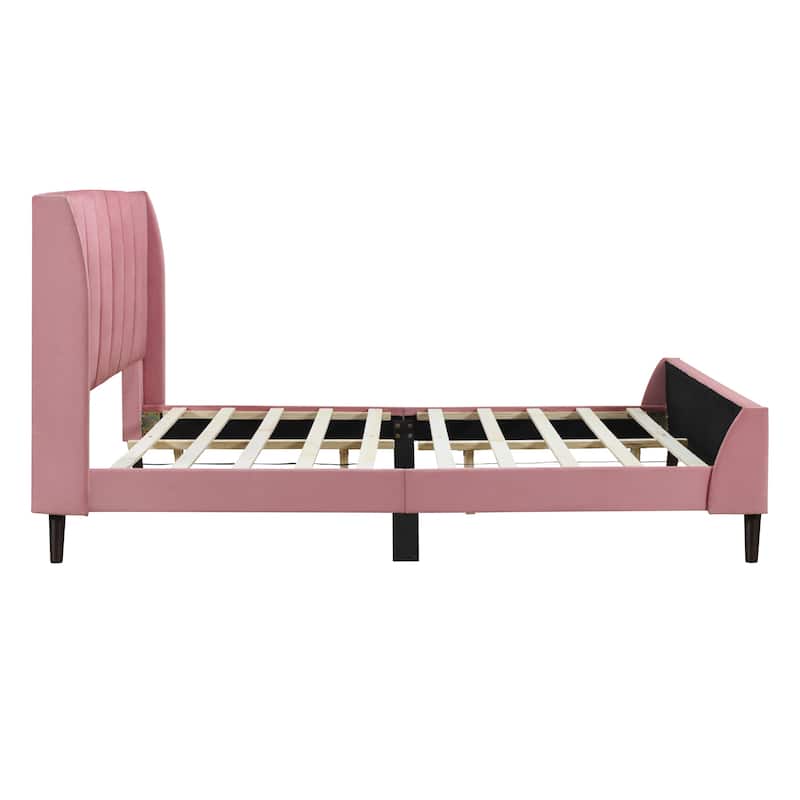 Queen Size Upholstered Platform bed