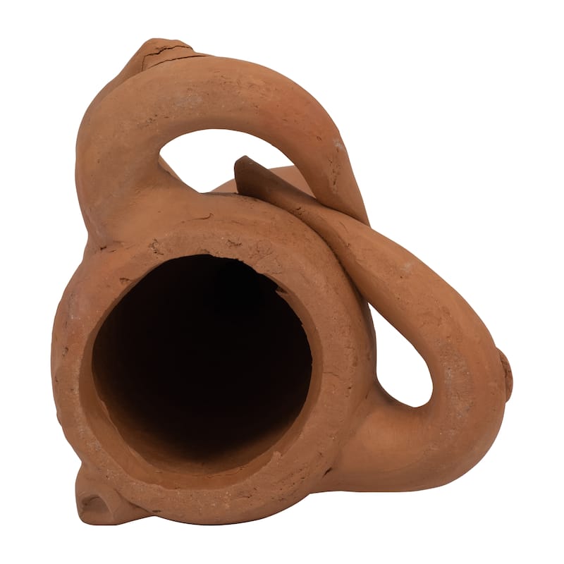Sagebrook Home Terracotta Natural Novelty Solid Color Yoga Bunny