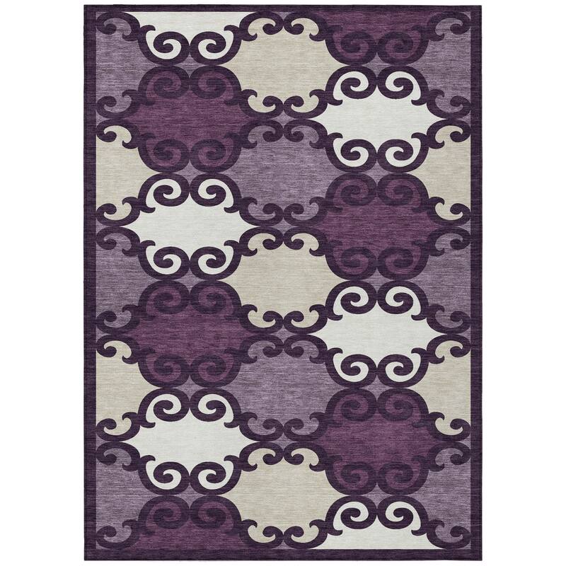HomeRoots Trellis Transitional Rectangle Outdoor Rug