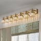 preview thumbnail 31 of 115, Mid-Century Modern Dimmable Bathroom Vanity Light Crystal Glass Wall Sconce