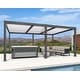 preview thumbnail 29 of 74, PURPLE LEAF Outdoor Louvered Pergola with Adjustable Metal Roof for Patio Pergola 11.4' x 17.5' - Grey & White