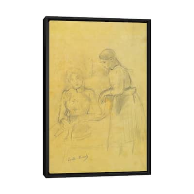 iCanvas "Portrait Of Alice Gamby And Julie Manet, 1889" by Berthe Morisot Framed