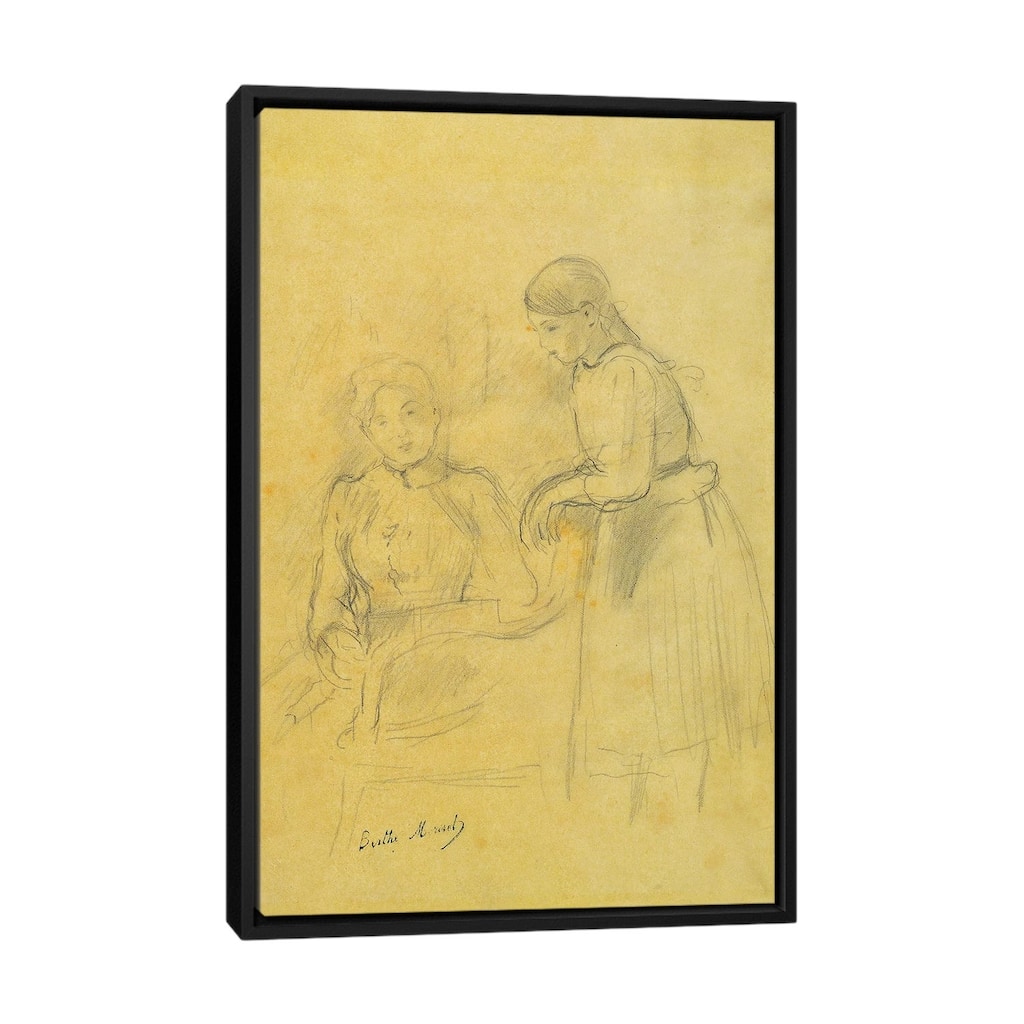 iCanvas "Portrait Of Alice Gamby And Julie Manet, 1889" by Berthe Morisot Framed