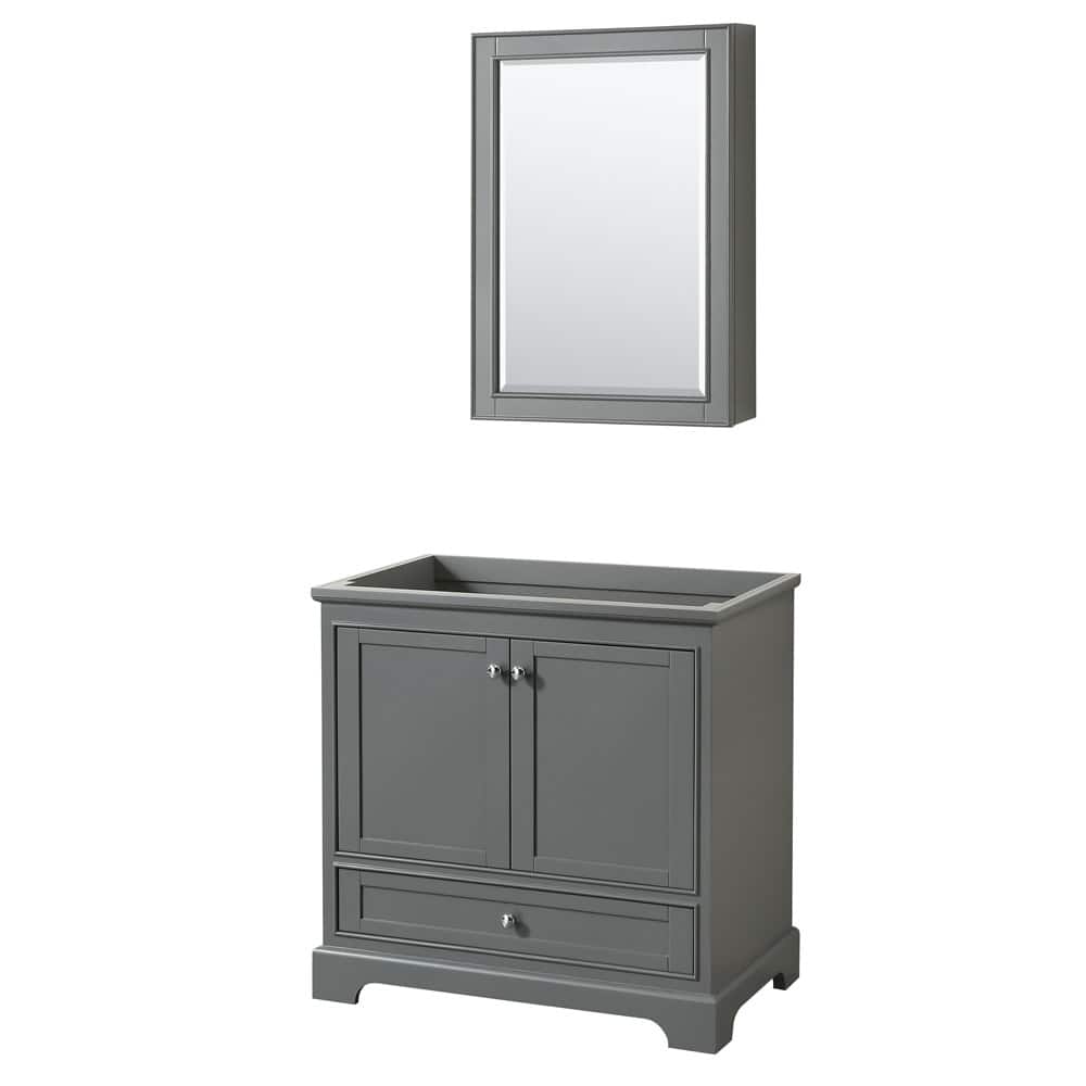 Wyndham Collection Deborah 35-1/4" Free Standing Single Wood Vanity
