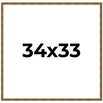 34x33 Frame Gold Kingsley Distressed Solid Wood Picture Frame Width