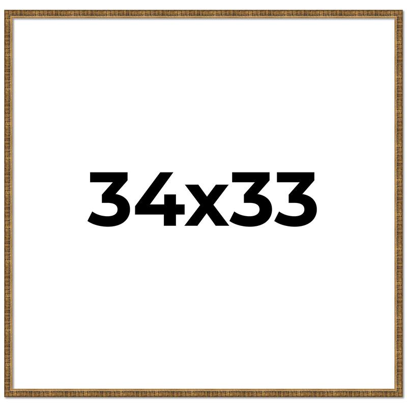 34x33 Frame Gold Picture Frame - Complete Modern Photo Frame Includes