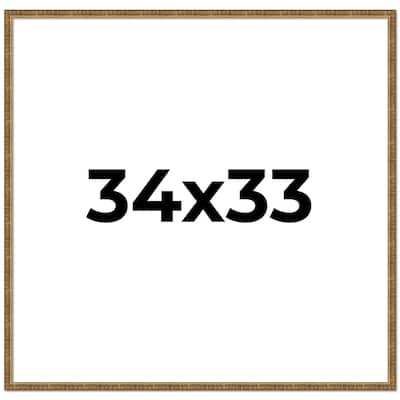 34x33 Frame Gold Picture Frame - Complete Modern Photo Frame Includes