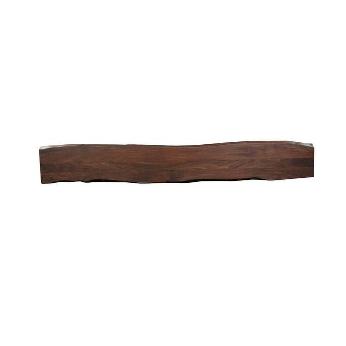 HomeRoots 105" Brown Solid Wood Solid Wood Live Edge Dining Bench - 105.00 in. x 18.00 in. x 15.00 in.