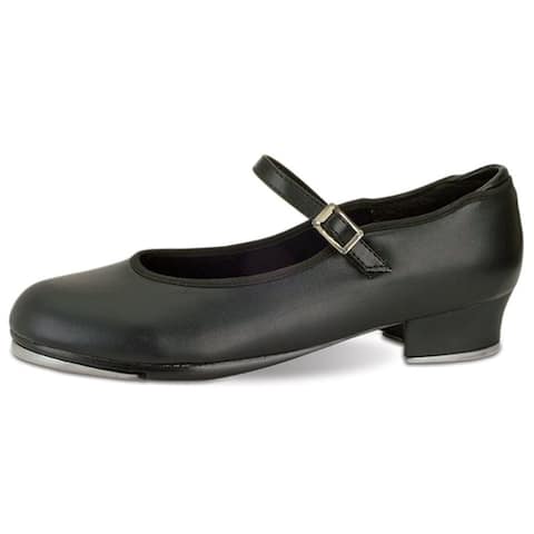 Danshuz Womens Black Single Strap Buckle Tap Dance Shoes Size 4-11