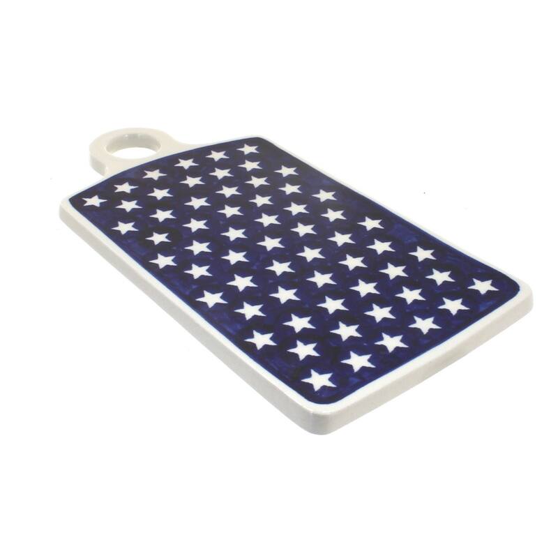 Blue Rose Polish Pottery 1064 Zaklady Cutting Board - Stars