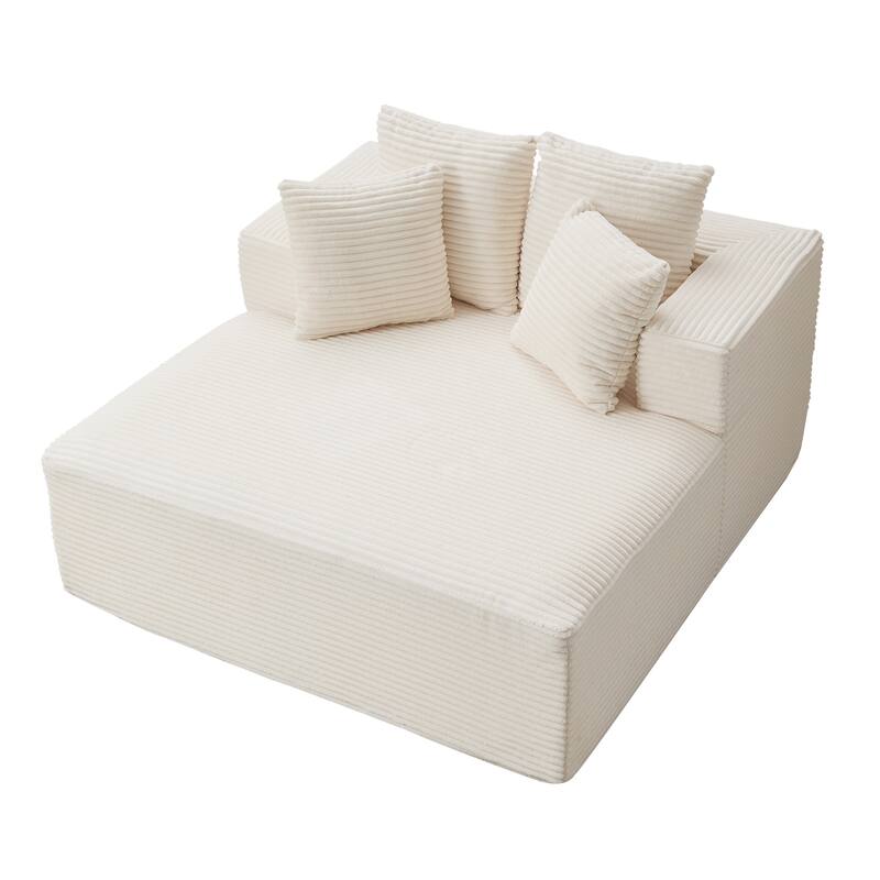 54" W Oversized Chaise Lounge Sofa Couch