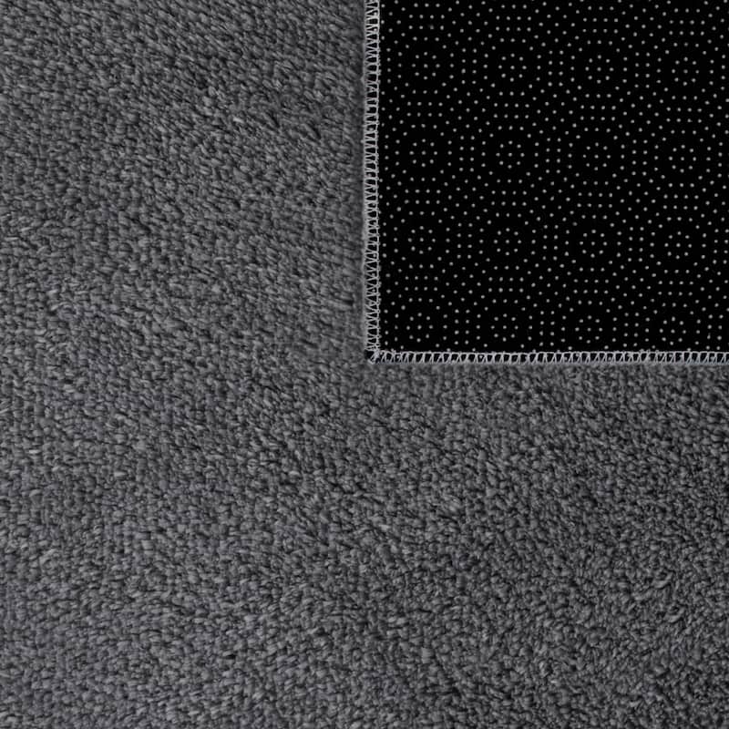 Soft Washable Area Rug with Anti-Slip Backing in solid Colors