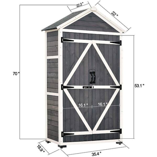 Shop Mcombo Outdoor Storage Cabinet Tool Sheds Backyard Garden