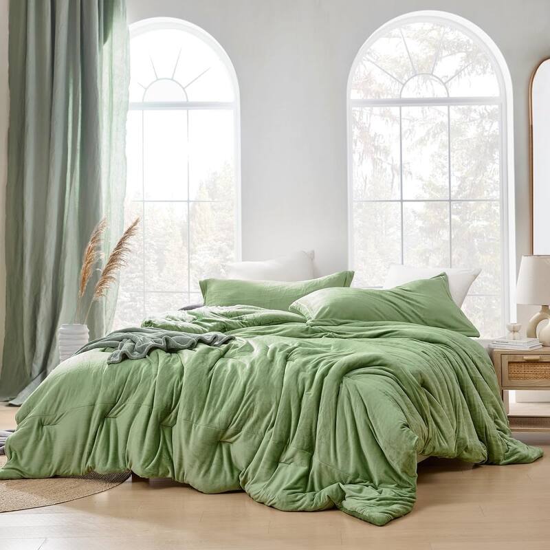 Love Thick® - Velvety Coma Inducer Oversized Comforter Set - Mountain Moss - Queen