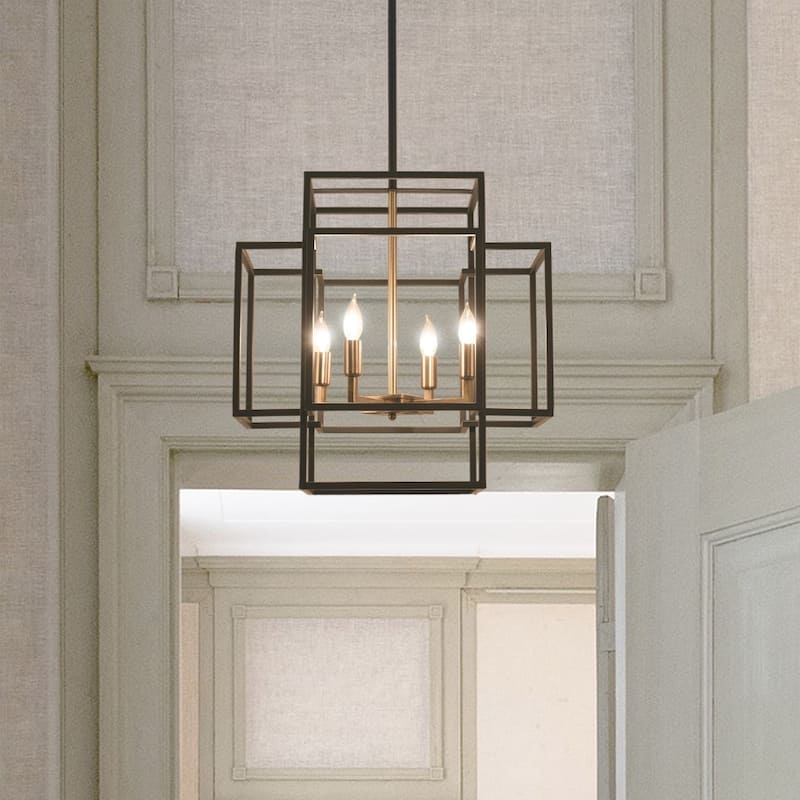 4 - Light Lantern Geometric Pendant - N/A