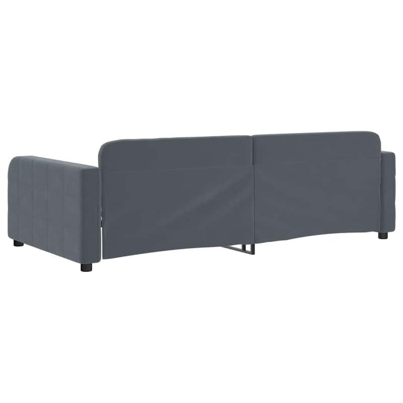 vidaXL Daybed with Trundle without Mattress Dark Gray 39.4"x74.8"