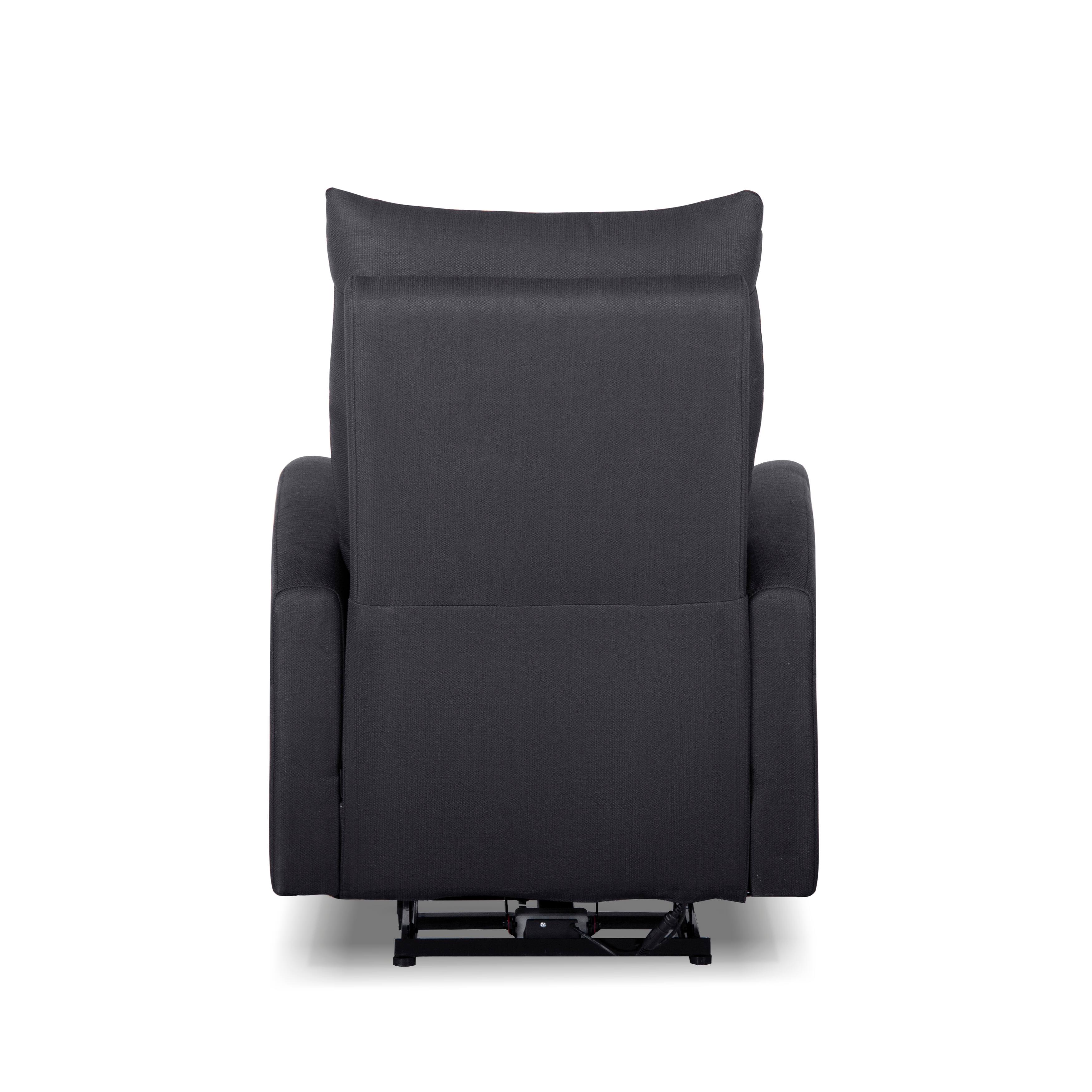 Polyester Power Recliner with USB Port, Wave Cushioning, Affordable