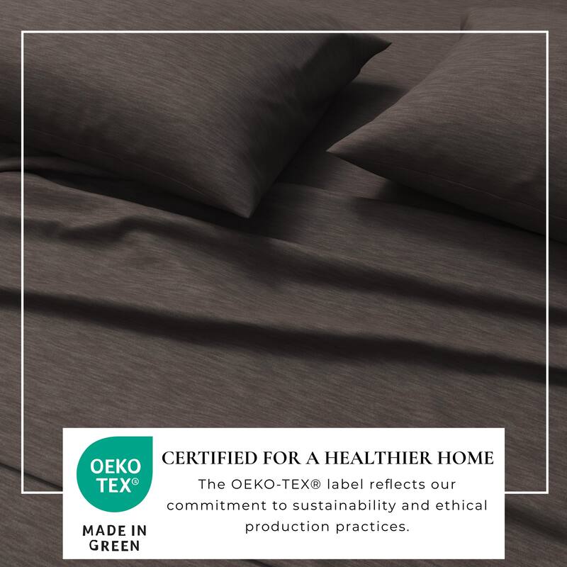 Linery & Co. Heathered Melange Cotton Jersey Knit Sheet Set