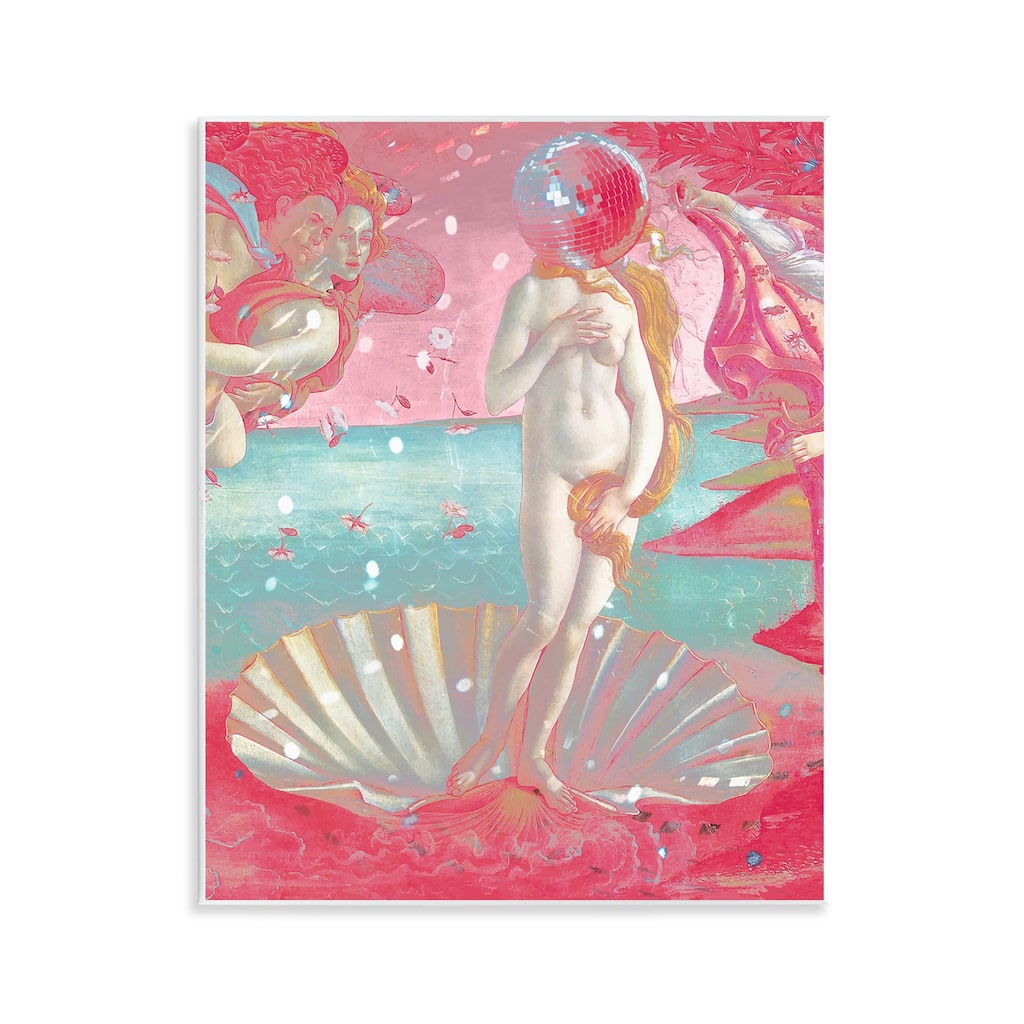 Stupell Chromatic Disco Venus & Clamshell Wall Plaque Art Design By Lil' Rue
