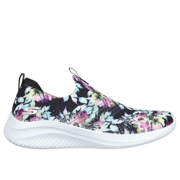 Skechers Womens Ultra Flex 3.0 Flower Road SlipOn Sneaker Black